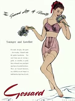 Girdles Gallery: Advert for Gossard underwear 1948