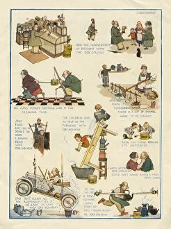 Advertisement for Gre-Solvent cleaning fluid by the inimitable William Heath Robinson