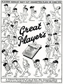 Plain Collection: Advert, Great Player's cigarettes, with cricketers
