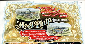 Souvenir Collection: Advert, H & J Philp, Architects and Builders, Dunfermline