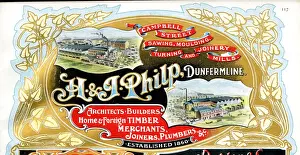 Architects Prints: Advert, H & J Philp, Architects and Builders, Dunfermline