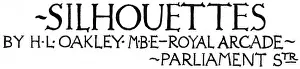 Advertisement for H. L. Oakley silhouettes