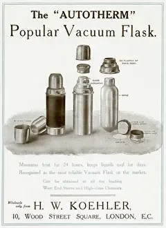 Screw Prints: Advert for H. W. Koehler - vacuum flask 1912