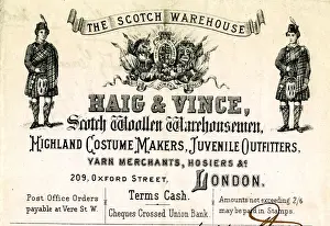 Haig Prints: Advert, Haig & Vince, The Scotch Warehouse