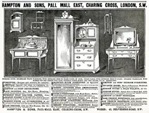 Cupboard Prints: Advert for Hampton & Sons bedroom suite 1886