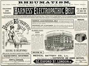 Advert for Harness Electropathic Belt 1892