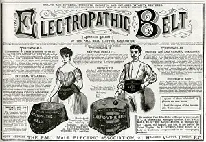 Claims Prints: Advert for Harness Electropathic Corset Belts 1885