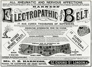 Advert for Harness Electropathic corset belts 1891