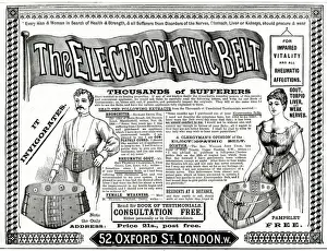 Advert for Harness Electropathic Corset Belts 1895