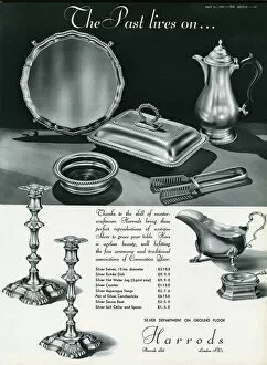 Antique Collection: Advert for Harrods silverware 1937