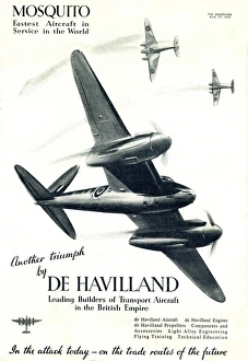 Images Dated 5th August 2015: Advert for the De Havilland Mosquito fighter aircraft