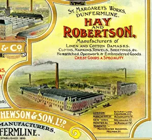 Linen Prints: Advert, Hay and Robertson, Dunfermline, Scotland