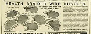 Bustles Prints: Advert, Health Braided Wire Bustles