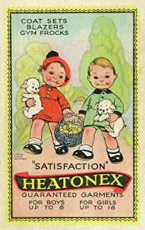 Frocks Collection: Advert, Heatonex garments, drawn by Mabel Lucie Attwell