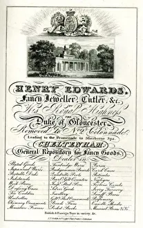Advert, Henry Edwards, Fancy Jeweller and Cutler