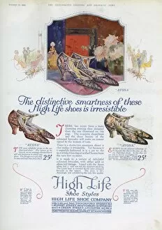 Images Dated 5th September 2017: Advertisement for High Life Shoe Company