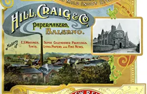 Manufacture Prints: Advert, Hill, Craig & Co, Papermakers, Balerno, Scotland