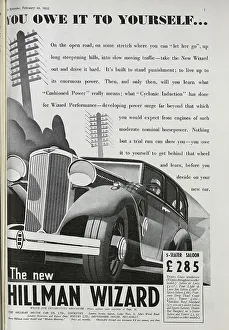 Hillman Prints: Advertisement for Hillman Wizard car