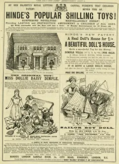 Finsbury Prints: Advert, Hindes Popular Shilling Toys