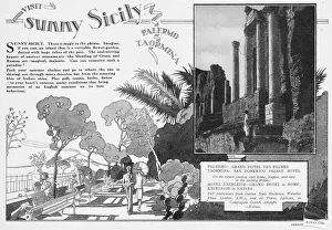 Palermo Prints: Advert for holidays to Sicily, 1927