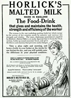 Milk Collection: Advert for Horlicks malted milk 1916