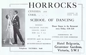 Images Dated 16th April 2016: Advert for the Horrocks School of Dancing, London, 1923