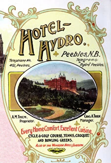 Images Dated 23rd May 2019: Advert, Hotel Hydro, Peebles, Scotland