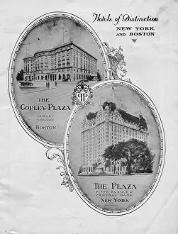 Advert for Hotels of Distinction in New York and Boston