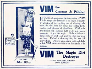 Cleanliness Collection: Advert for household cleaner an polisher. Date: 1910