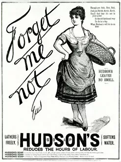 Household Collection: Advert for Hudsons Soap 1890