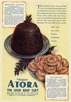 Pies Prints: Advert for Hugons Atora beef suet 1937
