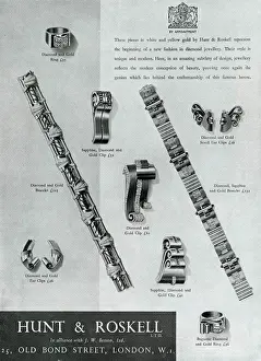 Clips Prints: Advert for Hunt & Roskell jewellery 1937 Advert for Hunt & Roskell jewellery 1937