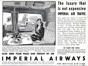 Advert for Imperial Airways to Paris 1932