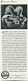Images Dated 14th July 2012: Advert for Imperial Chemical Industries; shortage of rubber