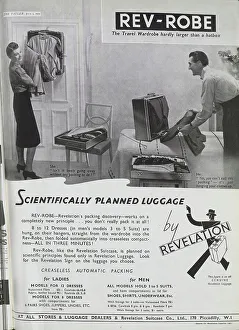Packing Prints: Advert for the innovative Rev-Robe luggage