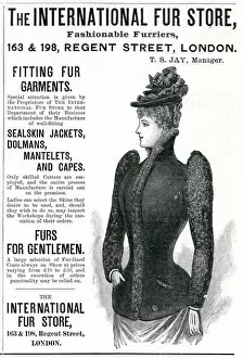 Images Dated 20th June 2019: Advert for International Fur Store 1890