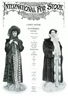 Overcoat Gallery: Advert for International Fur Store 1908
