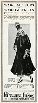Images Dated 10th February 2016: Advert for International Fur Store 1915