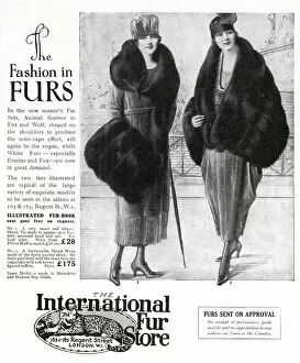 Images Dated 18th October 2019: Advert for International Fur Store 1919