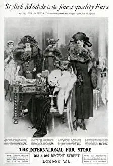Advert for International Fur Store 1922