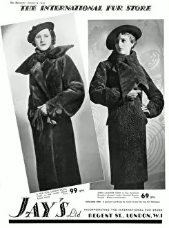 Advertising Gallery: Advert for International Fur Store 1935