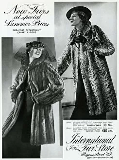 Images Dated 28th July 2017: Advert for International Fur Store 1937