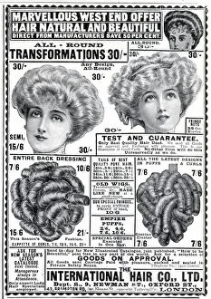 Images Dated 15th November 2019: Advert for International Hair Co. 1910