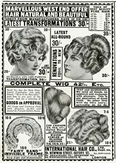 Curl Prints: Advert for International Hair Co. 1913