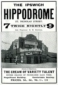 Hippodrome Prints: Advert, Ipswich Hippodrome, St Nicholas Street