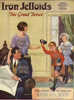 Advertisement for Iron Jelloids, for children, men and women - the great tonic