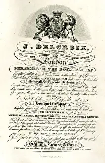 Bond Prints: Advert, J Delcroix, Perfumer, New Bond Street, London