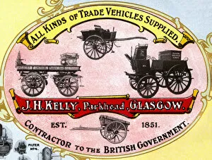 Images Dated 6th March 2019: Advert, J H Kelly, Parkhead, Glasgow, Scotland