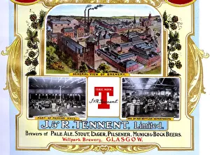 Advert, J & R Tennent Limited, Glasgow, Scotland