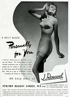 Girdle Gallery: Advert for J. Roussel lingerie 1939